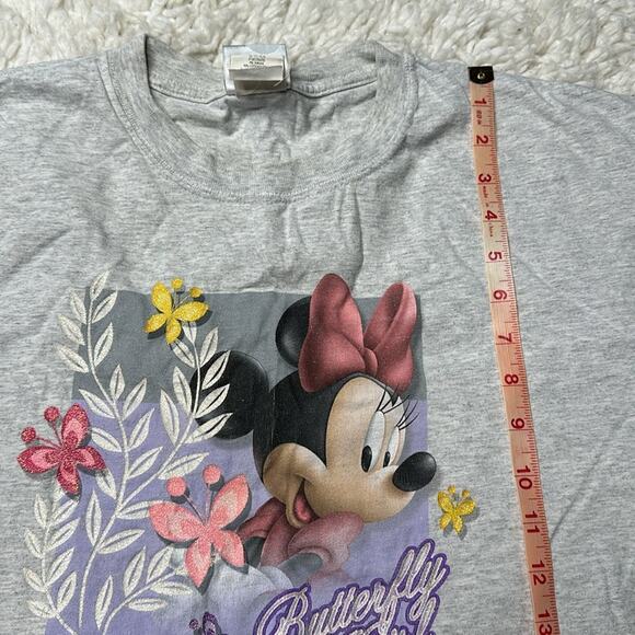 Vintage Minnie Mouse Disney Store Butterfly Girl Graphic Tee Comfy Cotton U17 - Picture 8 of 12
